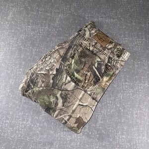 Ranger Jeans Mens 38x32 Brown Realtree Camo Straight Leg Hunting Outdoor Denim